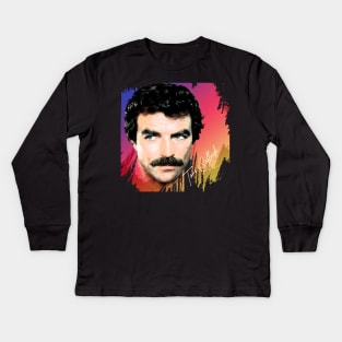 Tom Selleck-Retro Limited Edition Kids Long Sleeve T-Shirt